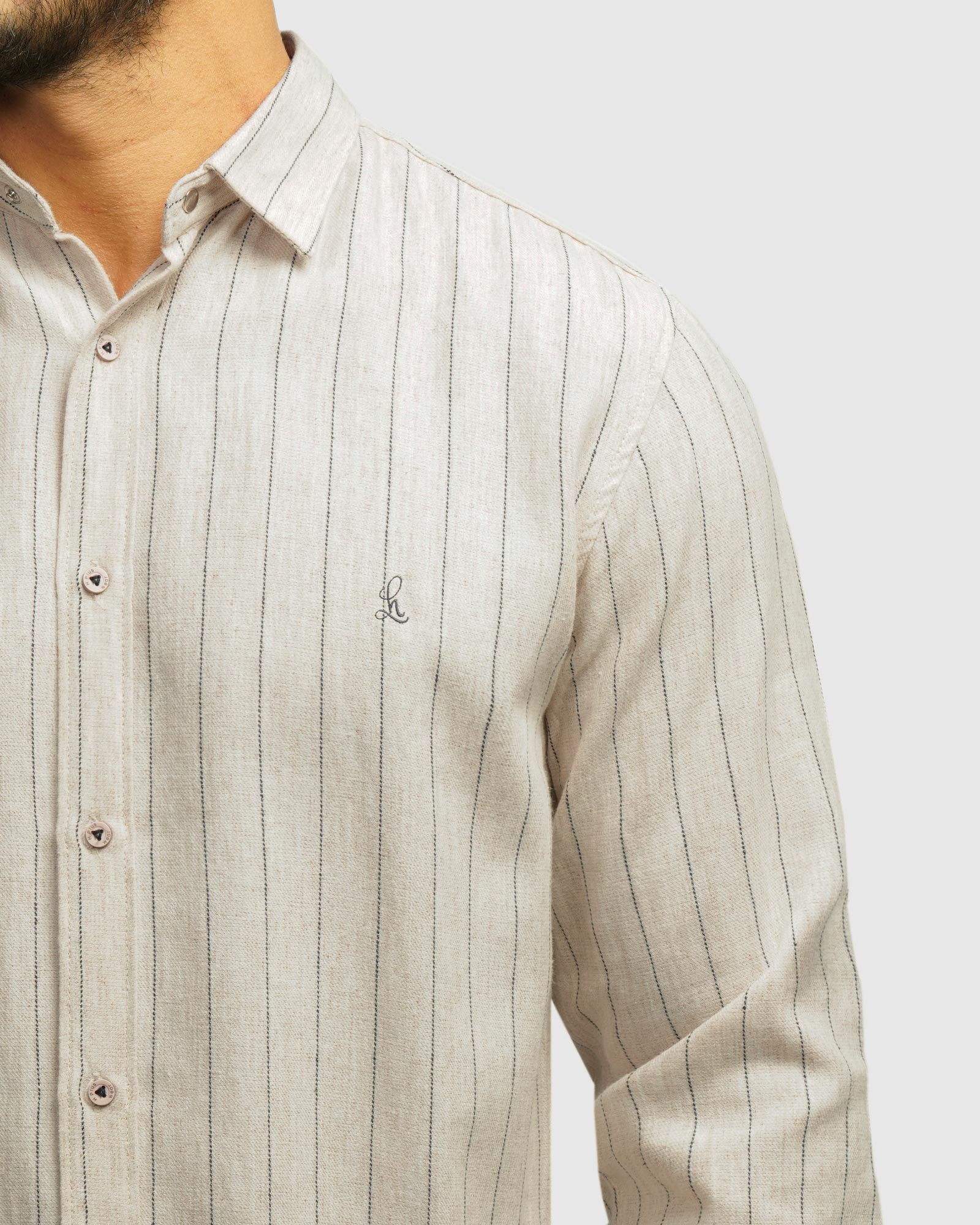 خرید و قیمت پیراهن آستین بلند راه راه مردانه سرمه ای 24466187