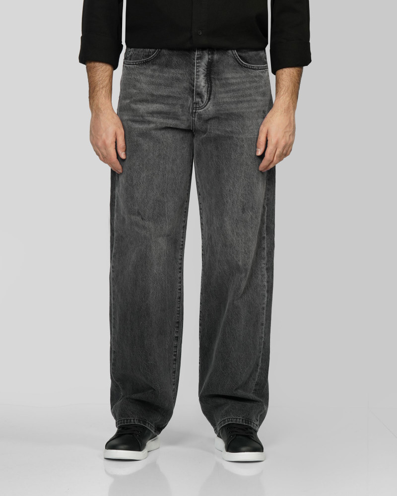 خرید و قیمت شلوار جین بگ (Caro Rigit) زاپ دار مردانه خاکستری 24424845