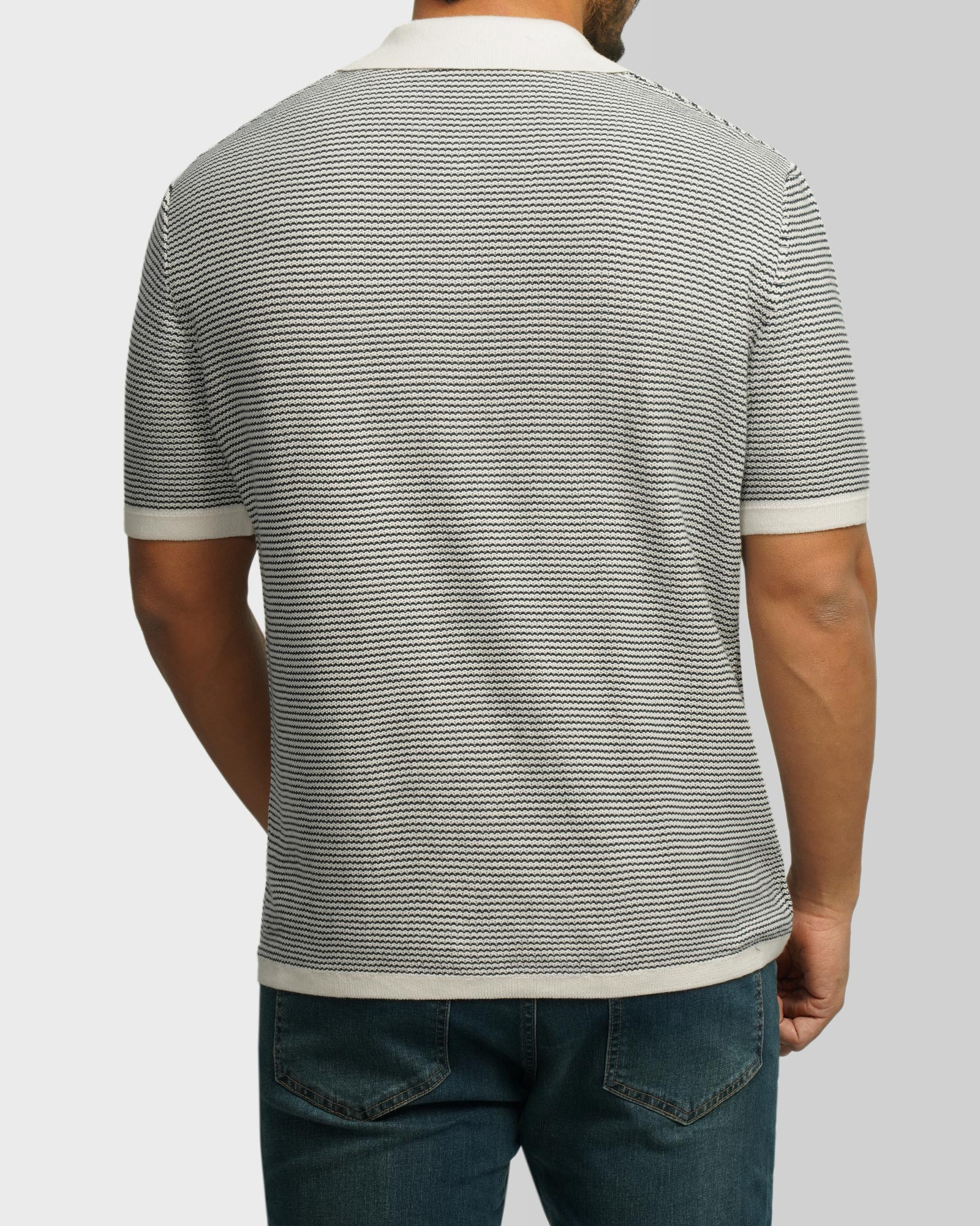 خرید و قیمت پولوشرت طرح دار آستین کوتاه مردانه سرمه ای 24394333