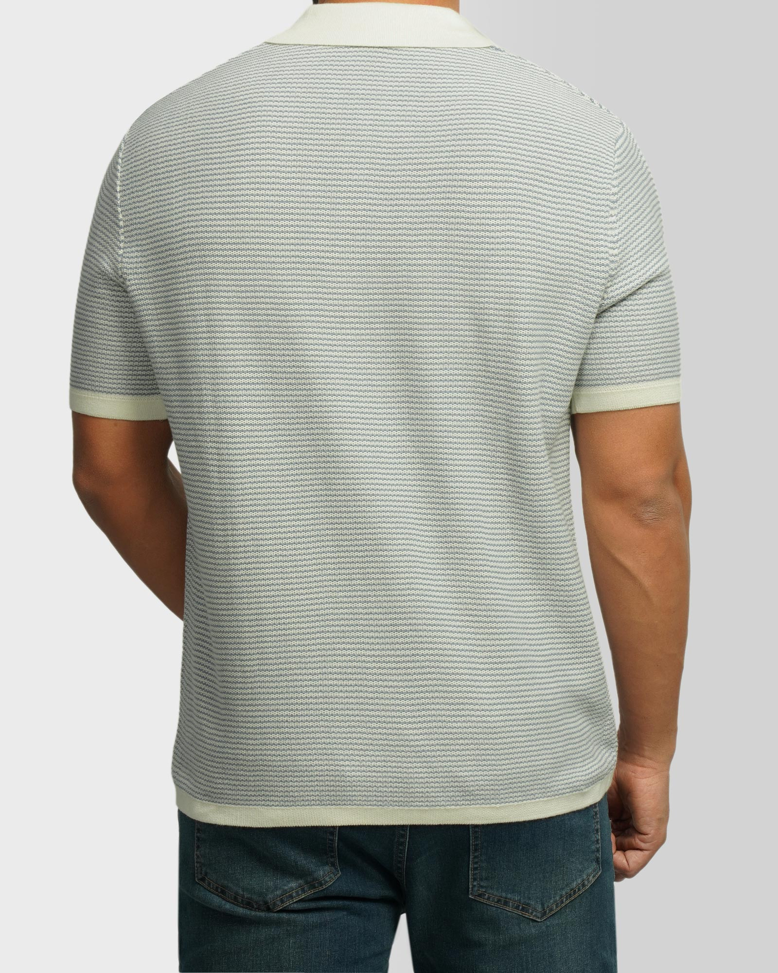 خرید و قیمت پولوشرت طرح دار آستین کوتاه مردانه آبی 24394333