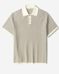 خرید و قیمت پولوشرت طرح دار آستین کوتاه مردانه کرم 24394333