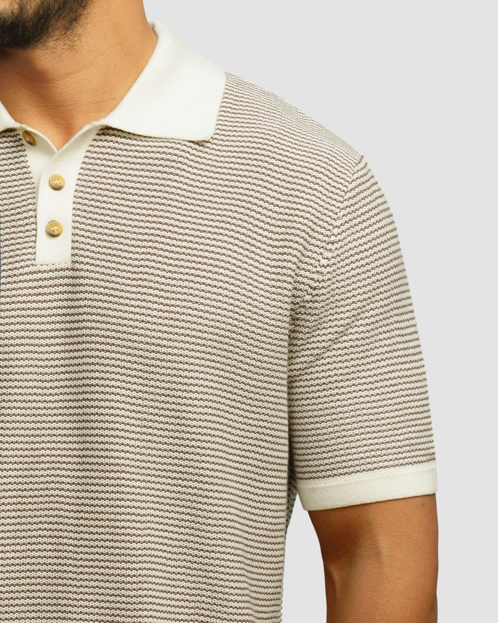 خرید و قیمت پولوشرت طرح دار آستین کوتاه مردانه کرم 24394333