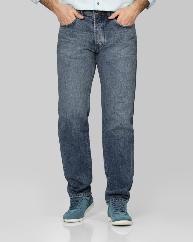 خرید و قیمت شلوار جین استریت فیت (Straight fit) ساده مردانه آبی 24424849