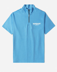 خرید و قیمت پولوشرت نیم زیپ آستین کوتاه مردانه آبی 24394332