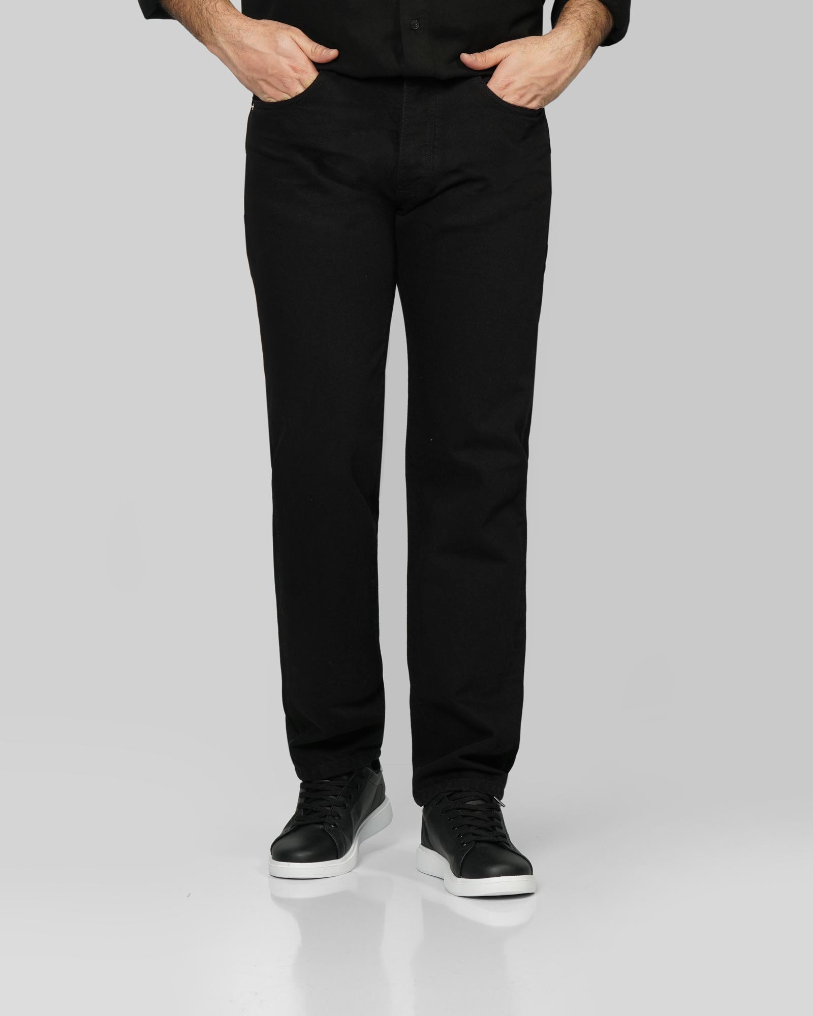 خرید و قیمت شلوار جین استریت فیت (Straight fit) ساده مردانه مشکی 24424859