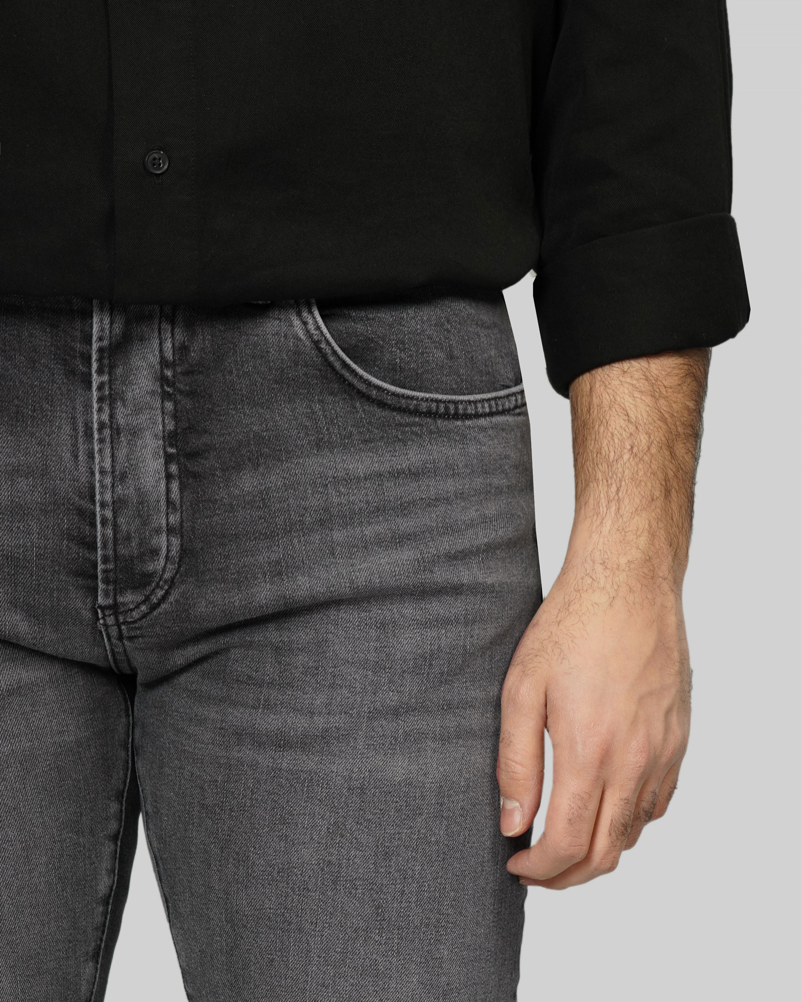 خرید و قیمت شلوار جین مینی (Mini) ساده مردانه خاکستری 24424855