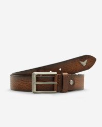 کمربند مردانه چرم طبیعی قهوه ای تیره 22437273