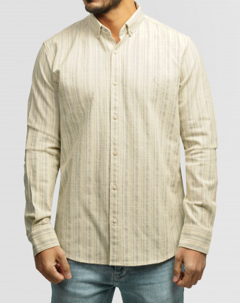 خرید و قیمت پیراهن آستین بلند راه راه مردانه آبی 24466186