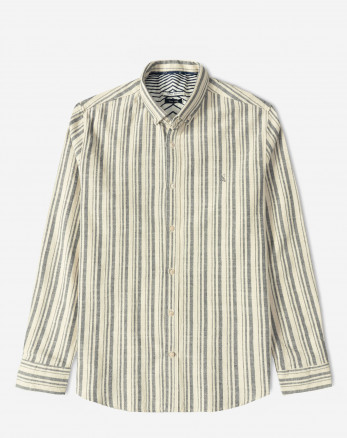 خرید و قیمت پیراهن آستین بلند راه راه مردانه سرمه ای 24466186