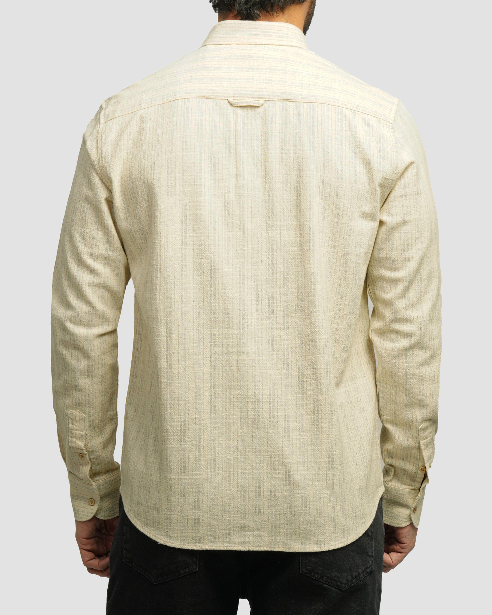 خرید و قیمت پیراهن آستین بلند راه راه مردانه آبی 24466188