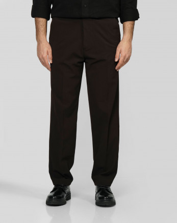 شلوار پارچه ای مردانه رگولار قهوه ای تیره 24462130