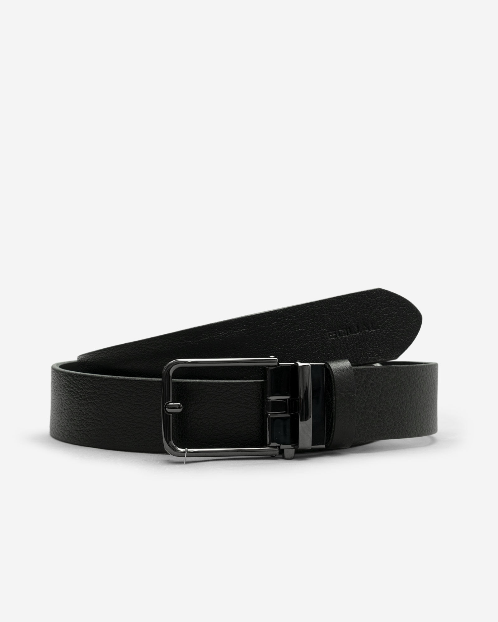 کمربند مردانه چرم طبیعی مشکی 24438196