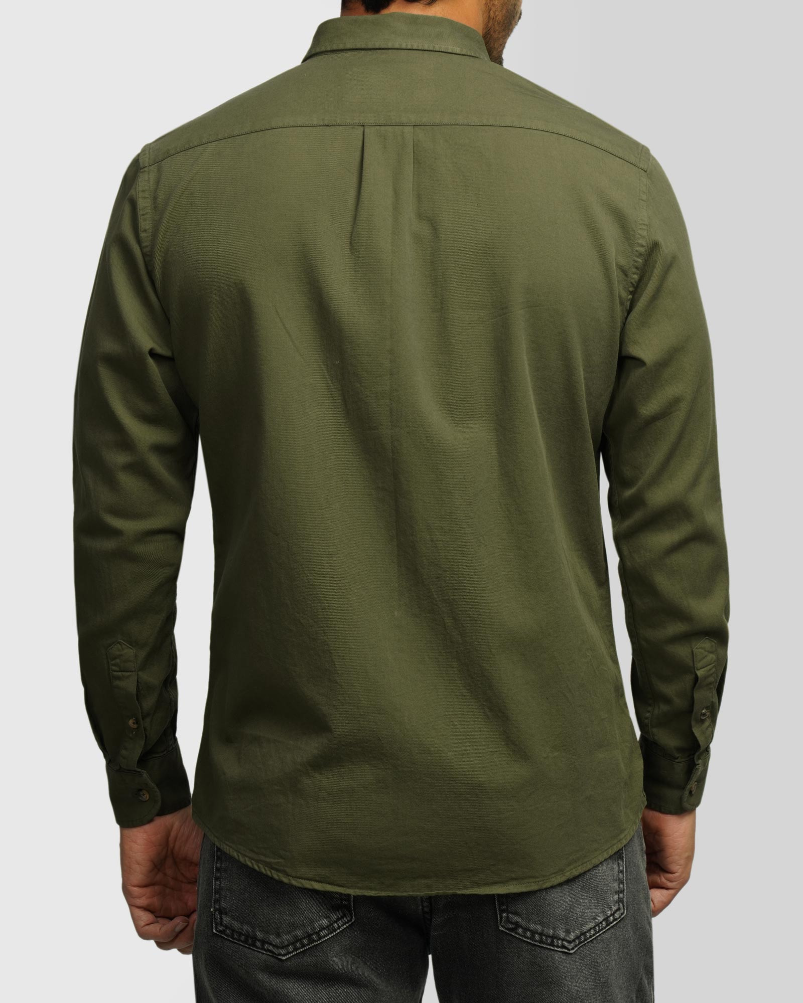 خرید و قیمت پیراهن آستین بلند ساده مردانه سبز 24421316