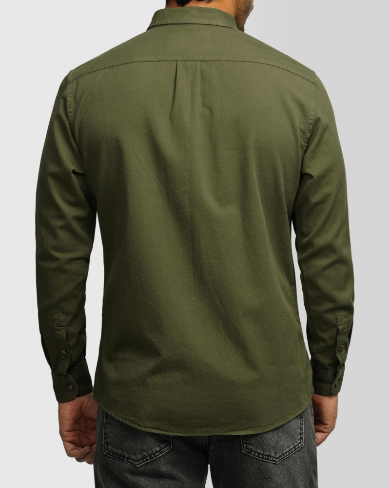 خرید و قیمت پیراهن آستین بلند ساده مردانه سبز 24421316