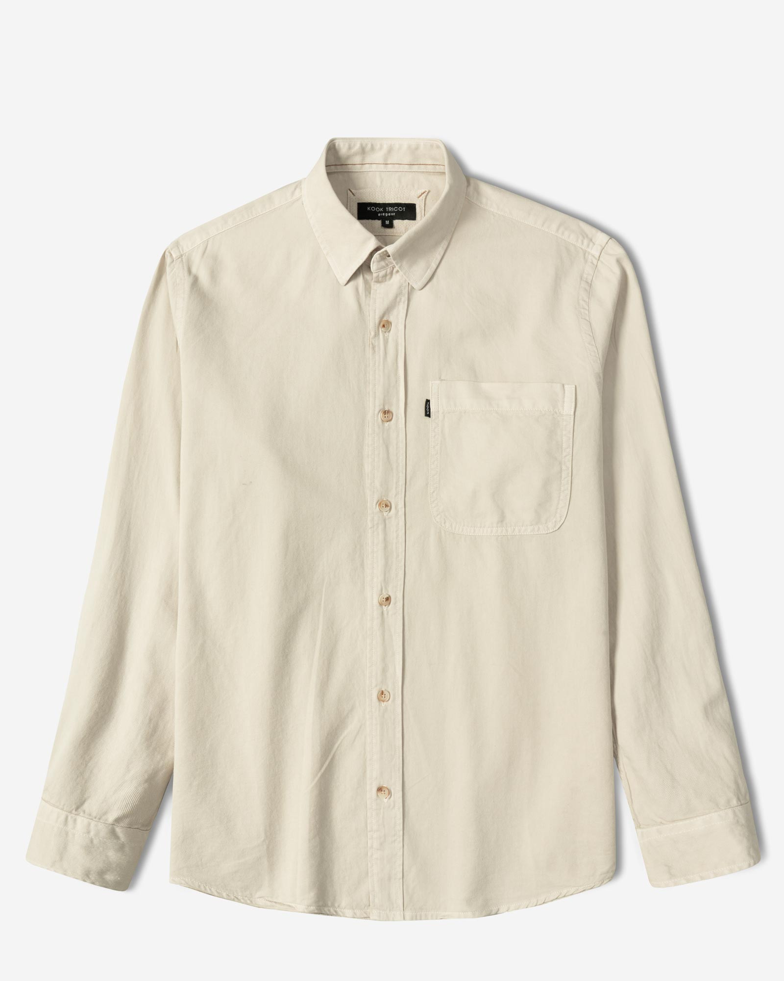 خرید و قیمت پیراهن آستین بلند ساده مردانه کرم روشن 24421316