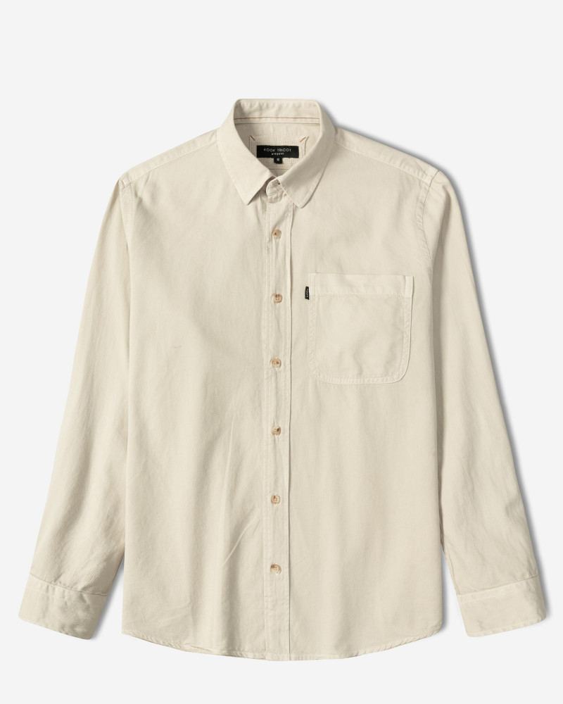 خرید و قیمت پیراهن آستین بلند ساده مردانه کرم روشن 24421316