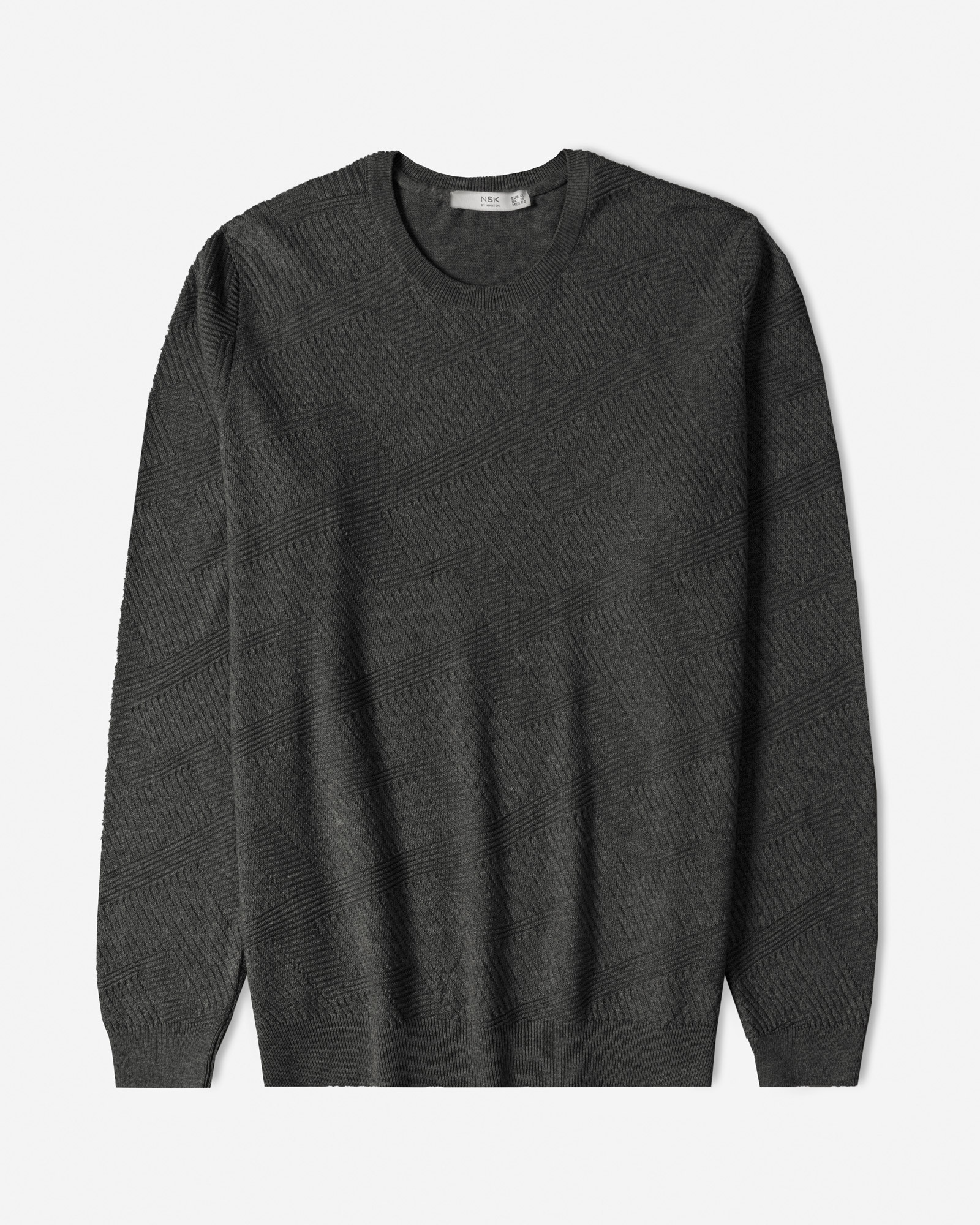 خرید و قیمت پلیور یقه گرد مردانه ذغالی 24458148