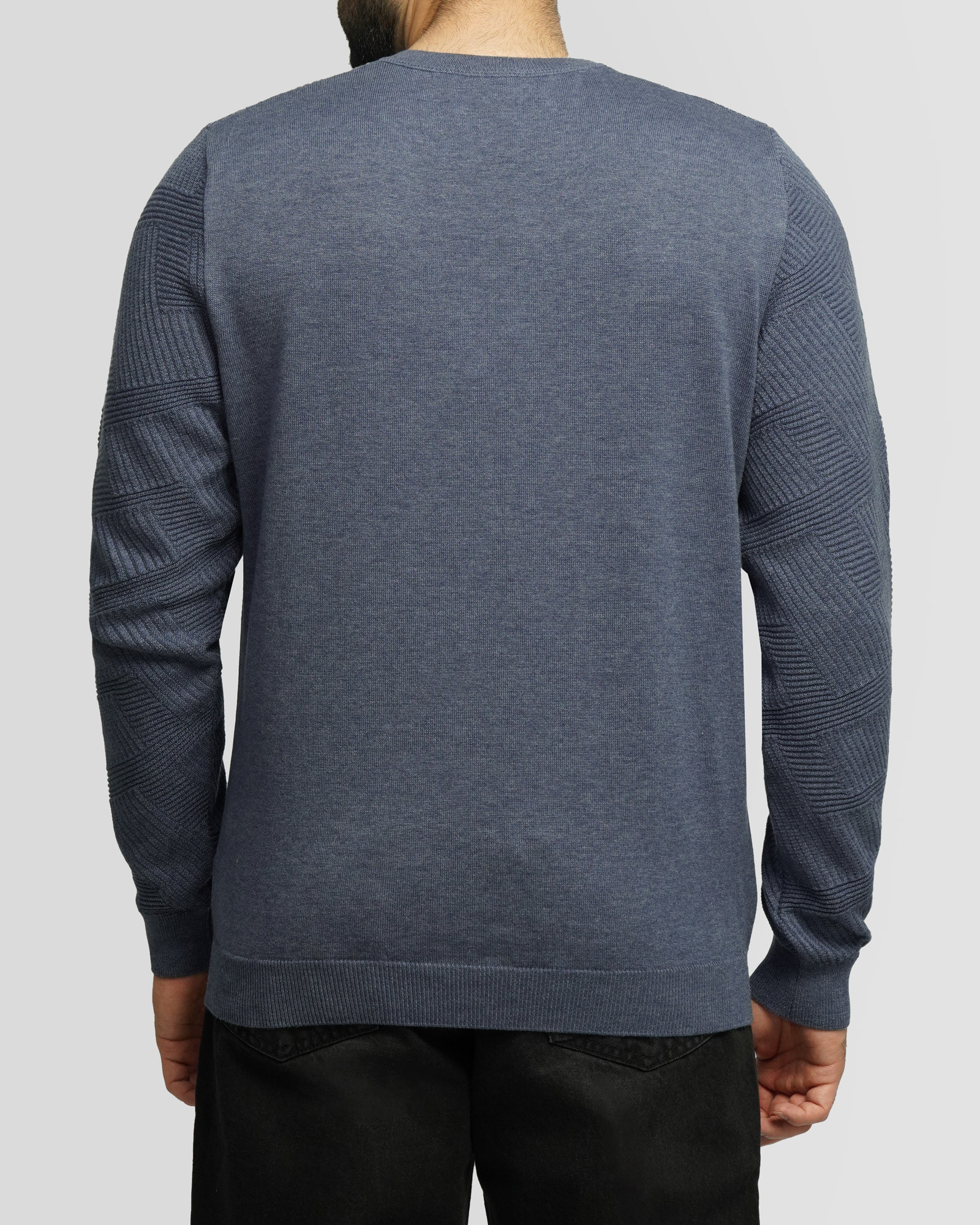 خرید و قیمت پلیور یقه گرد مردانه آبی 24458148