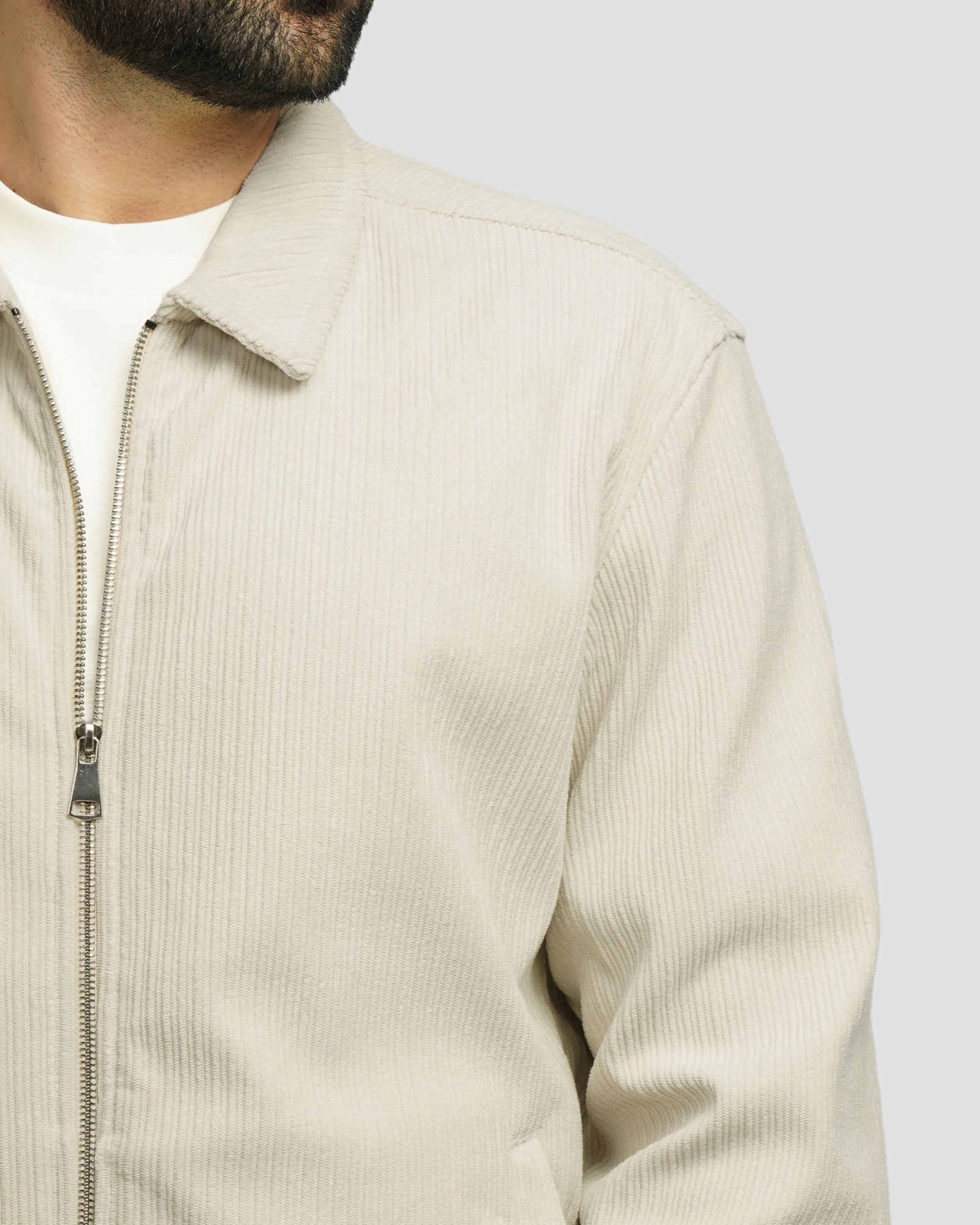 سویشرت مخمل مردانه کرم روشن 24413275