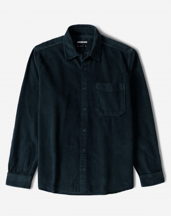 پیراهن مخمل کبریتی مردانه سرمه ای 24452340