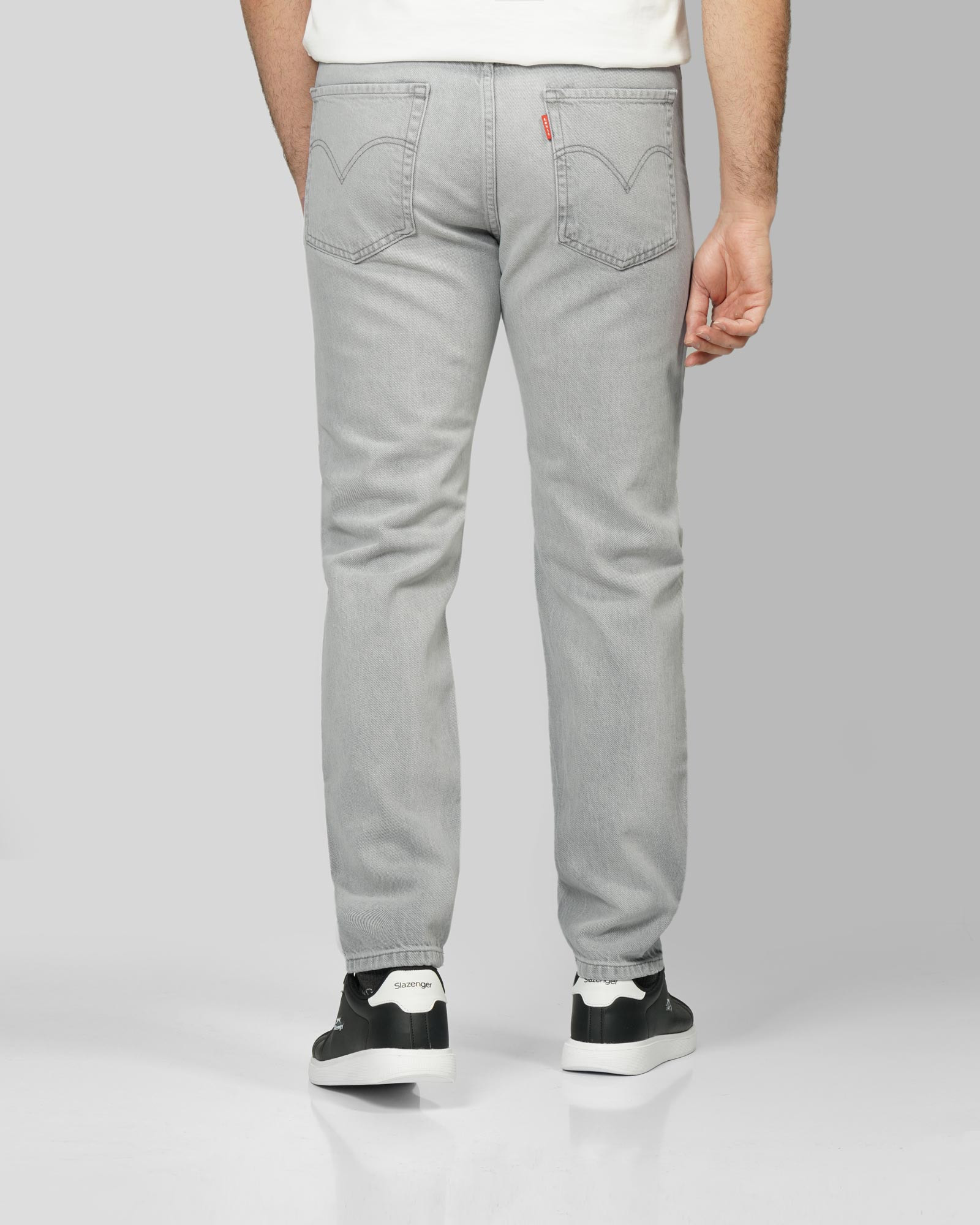 خرید و قیمت شلوار جین رگولار (Relax vintage) ساده مردانه طوسی روشن 24112239