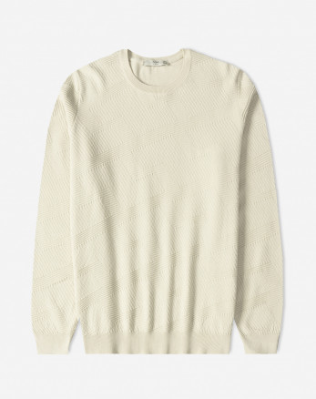 خرید و قیمت پلیور یقه گرد مردانه کرم 24458148