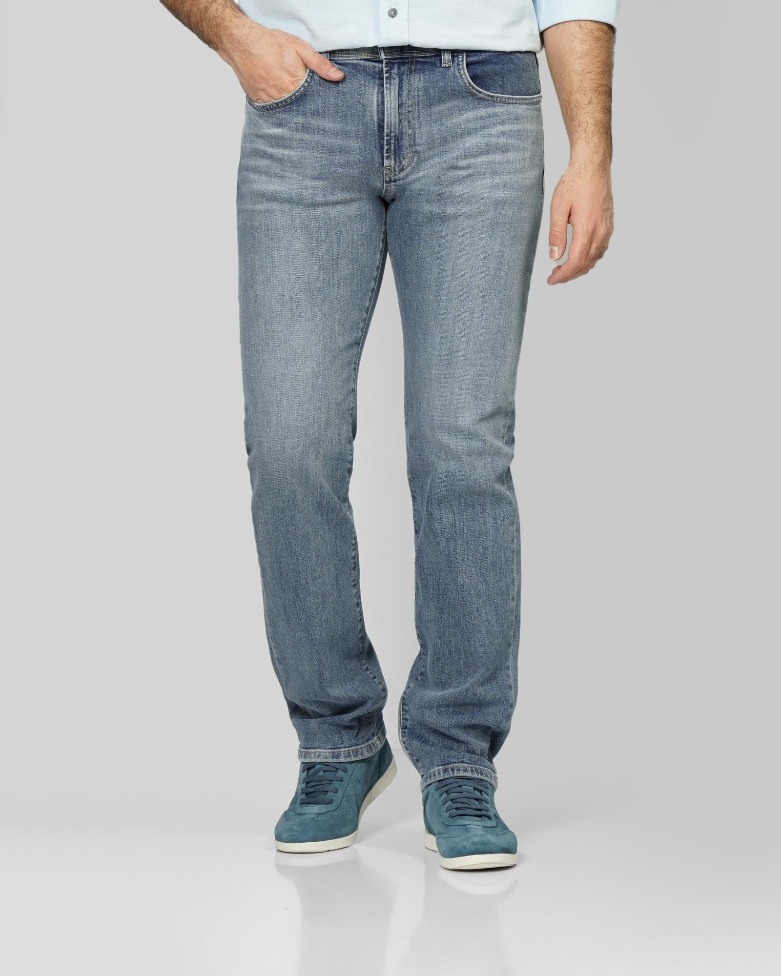 خرید و قیمت شلوار جین رگولار (Regular) ساده مردانه آبی 24412265