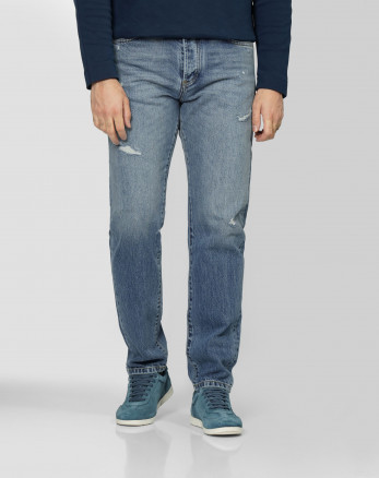 شلوار جین رگولار (Relax) زاپ دار مردانه آبی 24412274