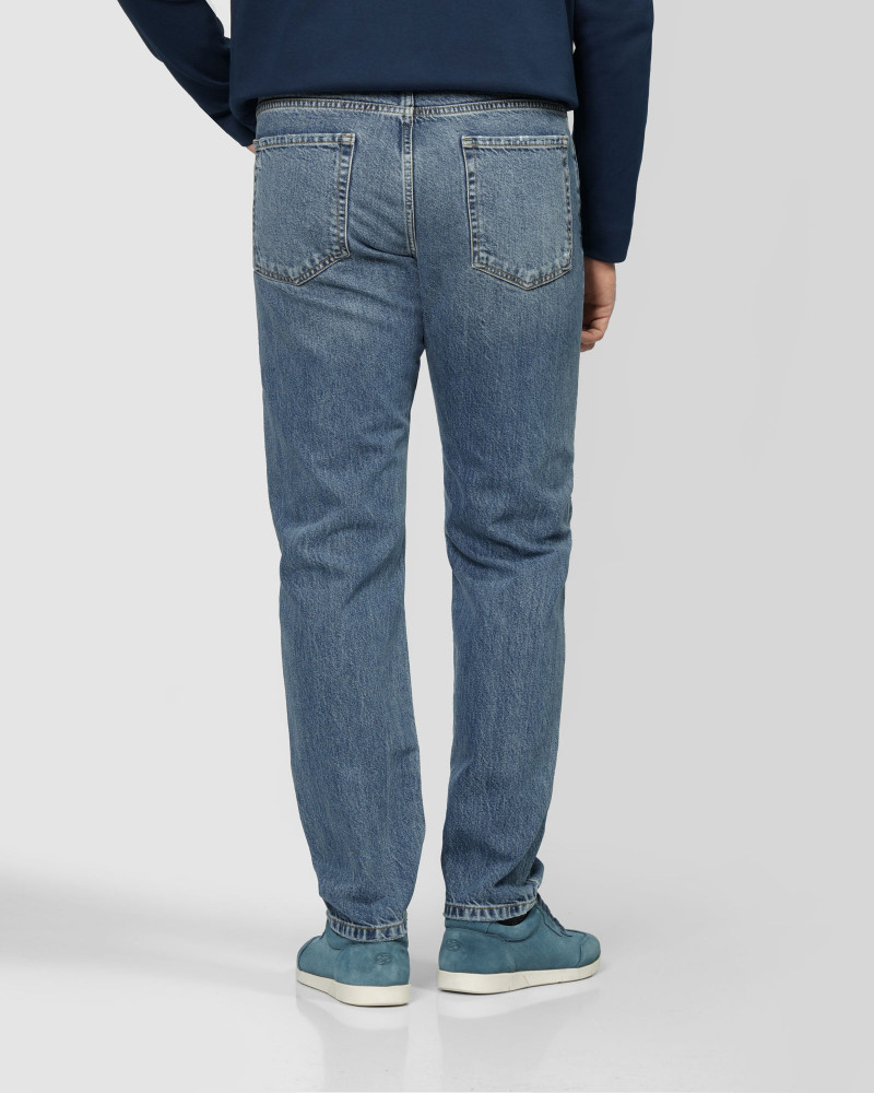 شلوار جین رگولار (Relax) زاپ دار مردانه آبی 24412274