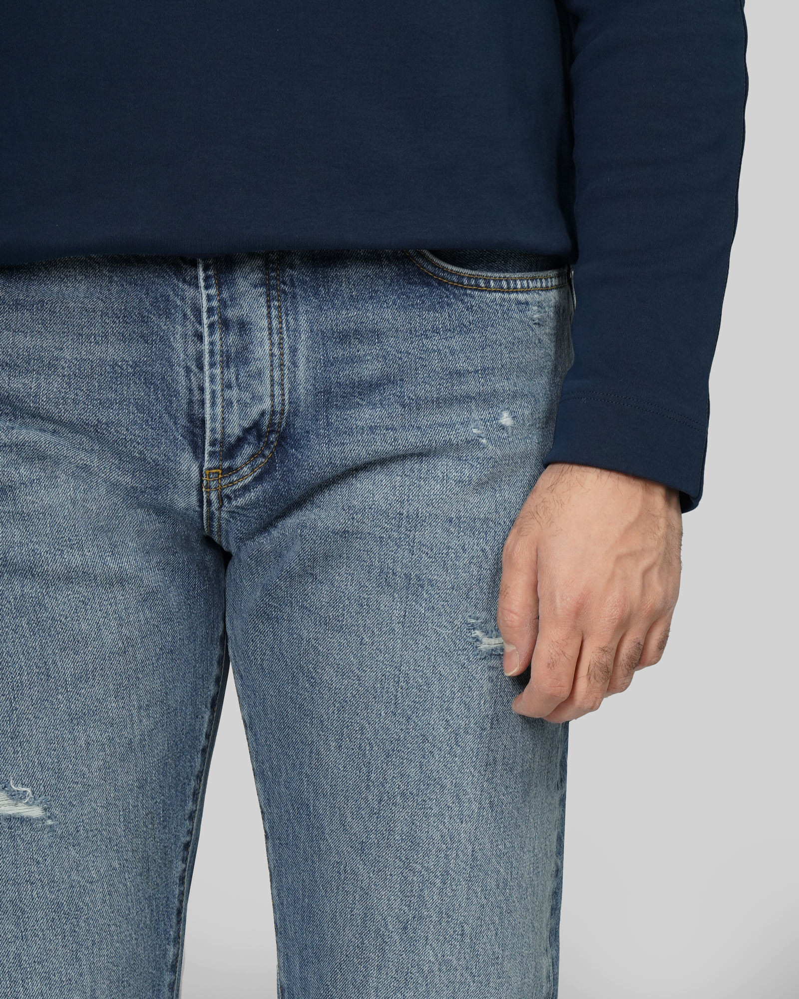 شلوار جین رگولار (Relax) زاپ دار مردانه آبی 24412274