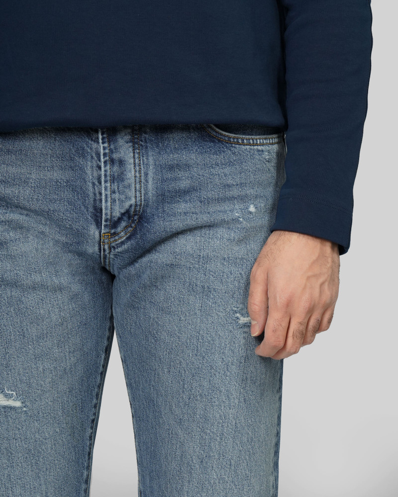 شلوار جین رگولار (Relax) زاپ دار مردانه آبی 24412274