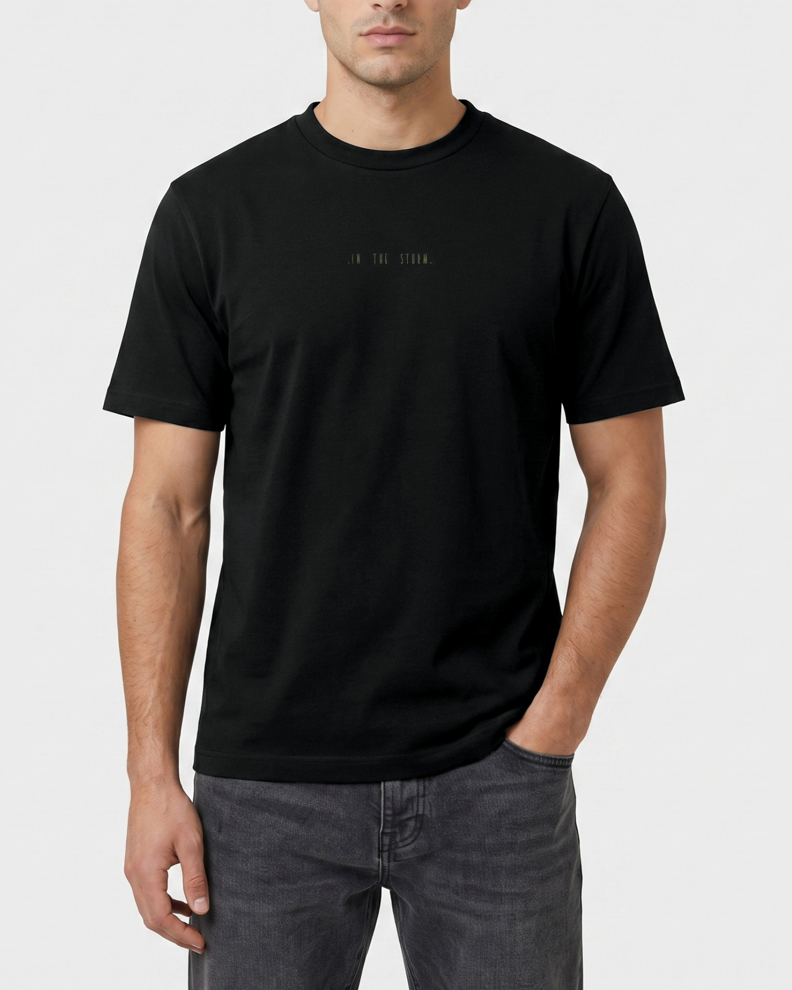 تیشرت طرح دار مردانه کرم 25496114