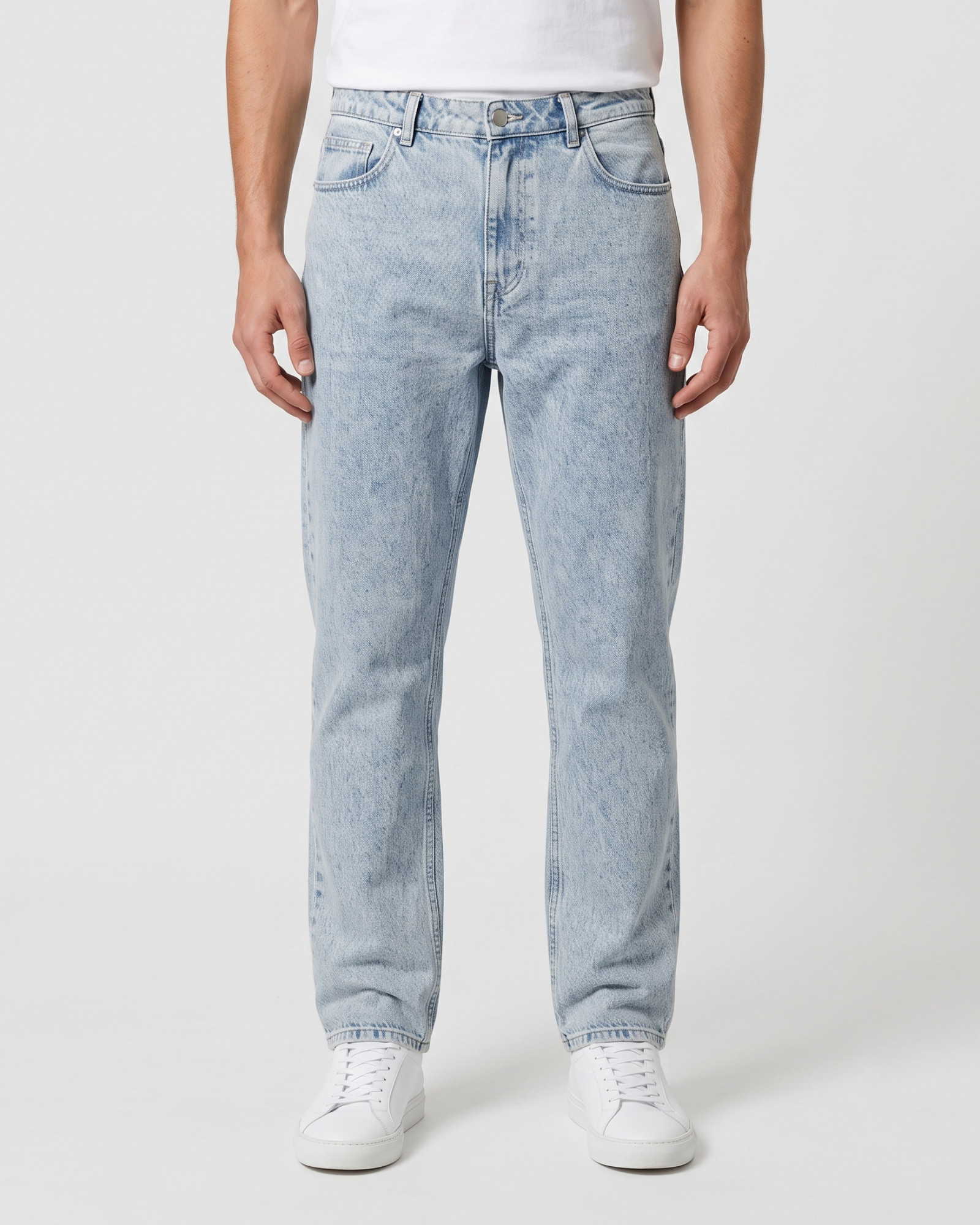 شلوار جین استریت فیت (Straight fit) ساده مردانه آبی روشن 25424885