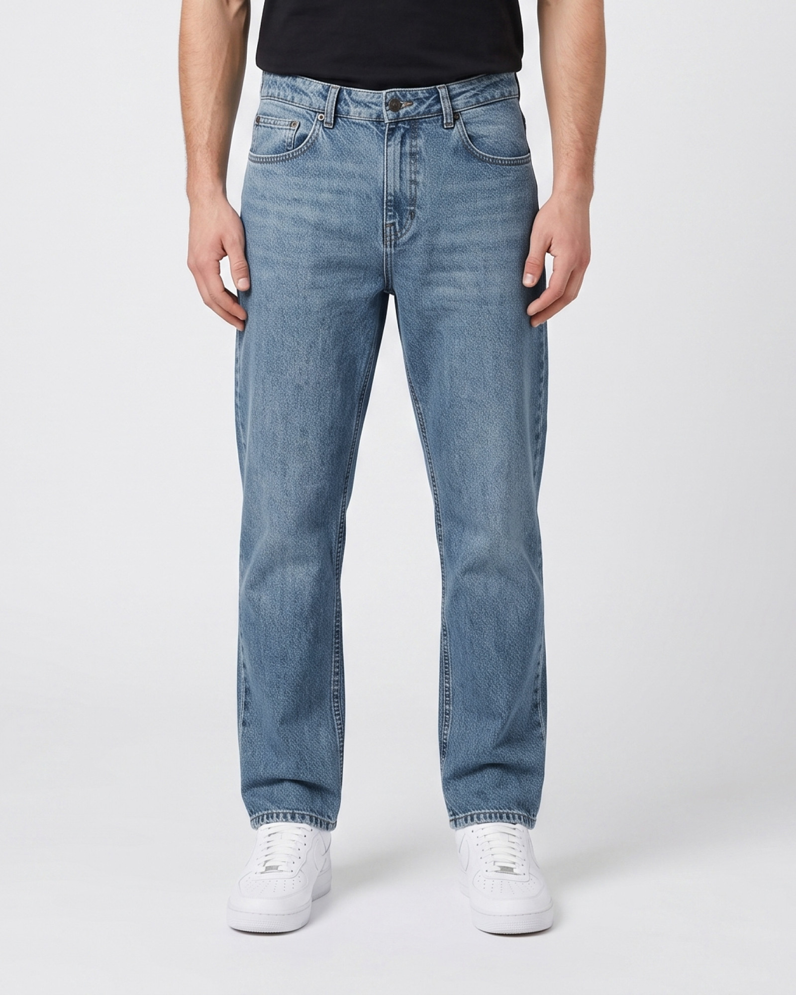 شلوار جین بگ (Baggy Fit) ساده مردانه آبی 25412284
