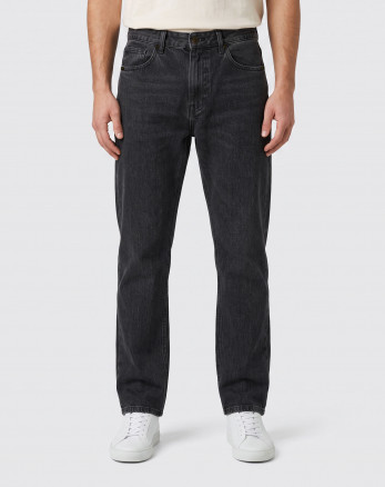 شلوار جین استریت فیت (Straight fit) ساده مردانه ذغالی 25424896