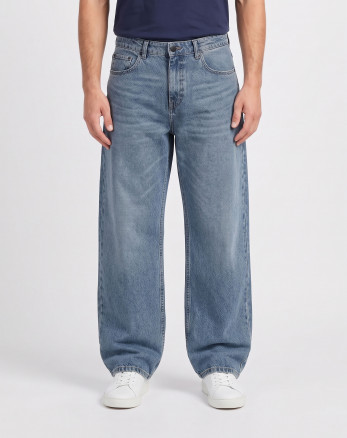 شلوار جین بگ (Baggy Fit) ساده مردانه آبی 25412283