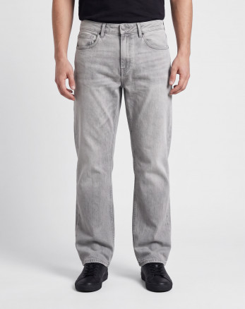 شلوار جین استریت فیت (Straight fit) ساده مردانه طوسی 25424897