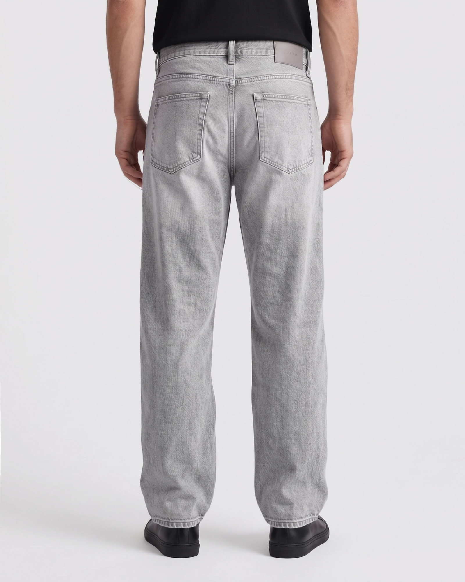 شلوار جین استریت فیت (Straight fit) ساده مردانه طوسی 25424897
