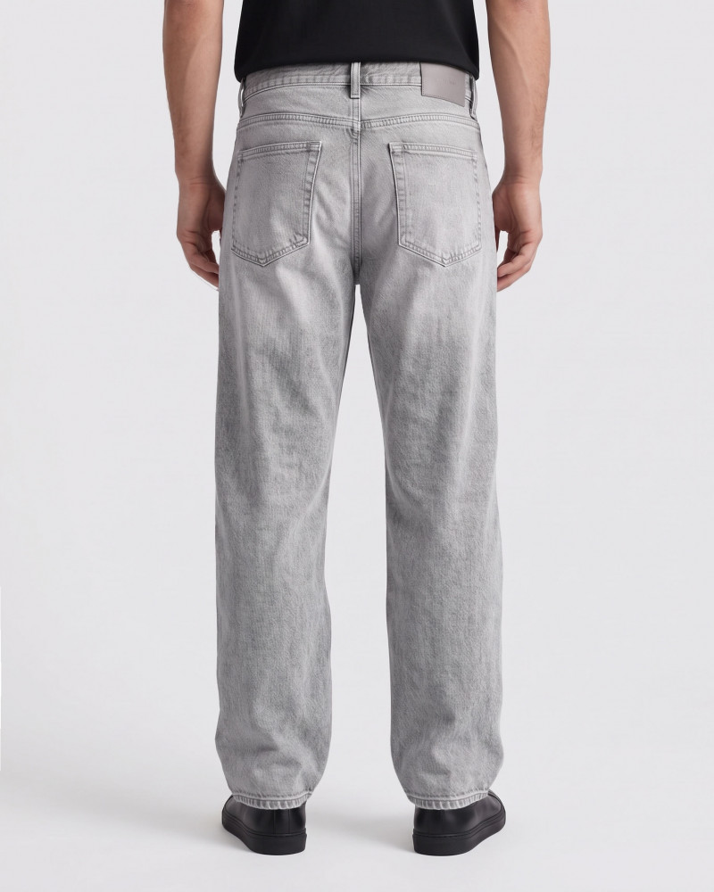 شلوار جین استریت فیت (Straight fit) ساده مردانه طوسی 25424897