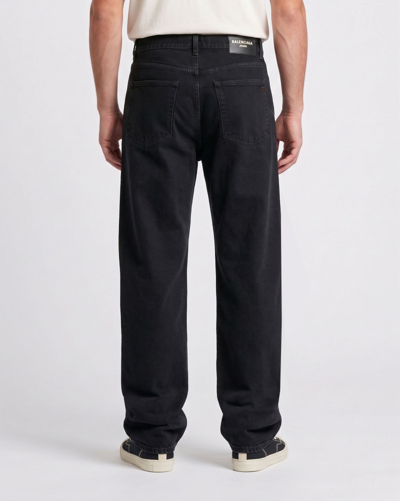 شلوار جین استریت فیت (Straight fit) ساده مردانه مشکی 25424898